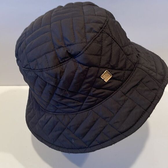Anne Klein Black Quilted Bucket Hat - Picture 2 of 7